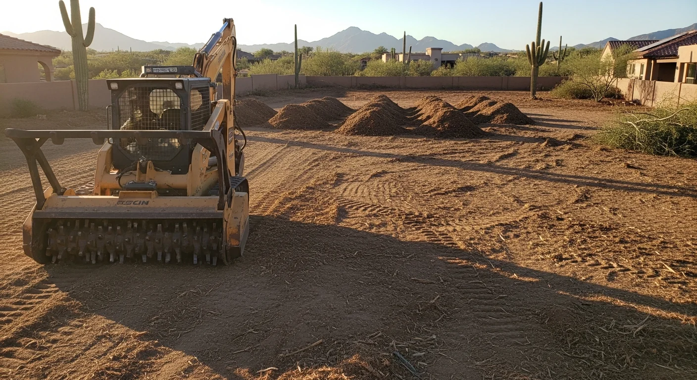 Cleared residential lot ready for landscaping in Glendale